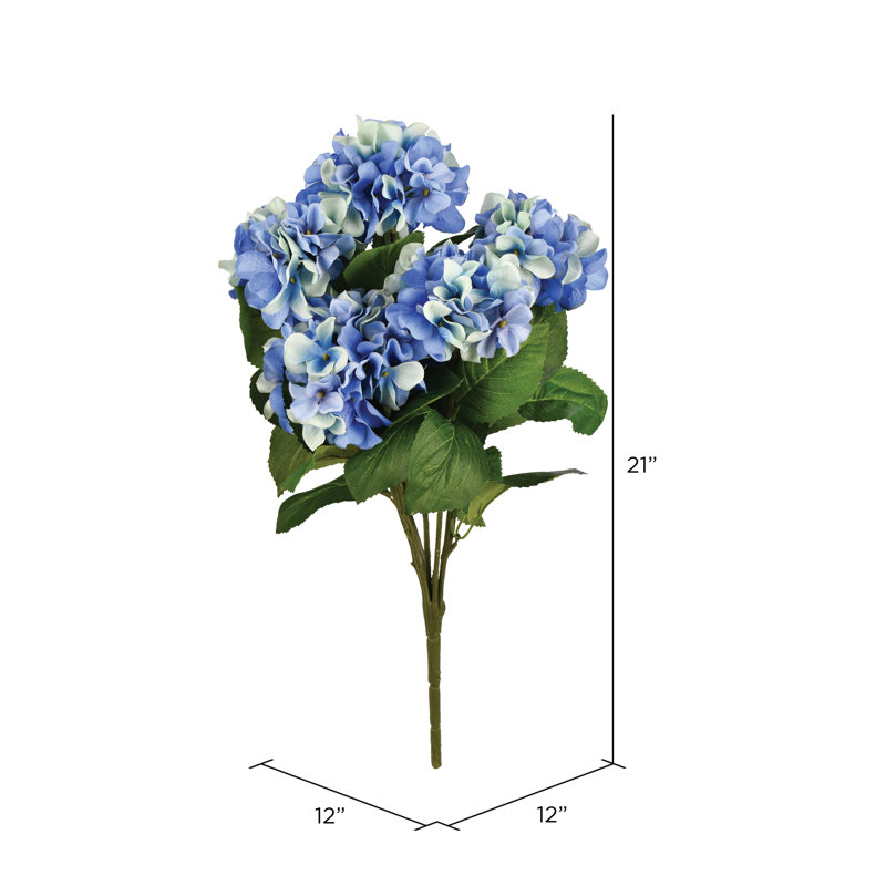 Hortensia artificiel 21 "21", Bleu