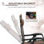 Ensemble de 2 chaises berçantes d'extérieur sans gravité, fauteuil inclinable pliable avec coussin et porte-gobelet, brun