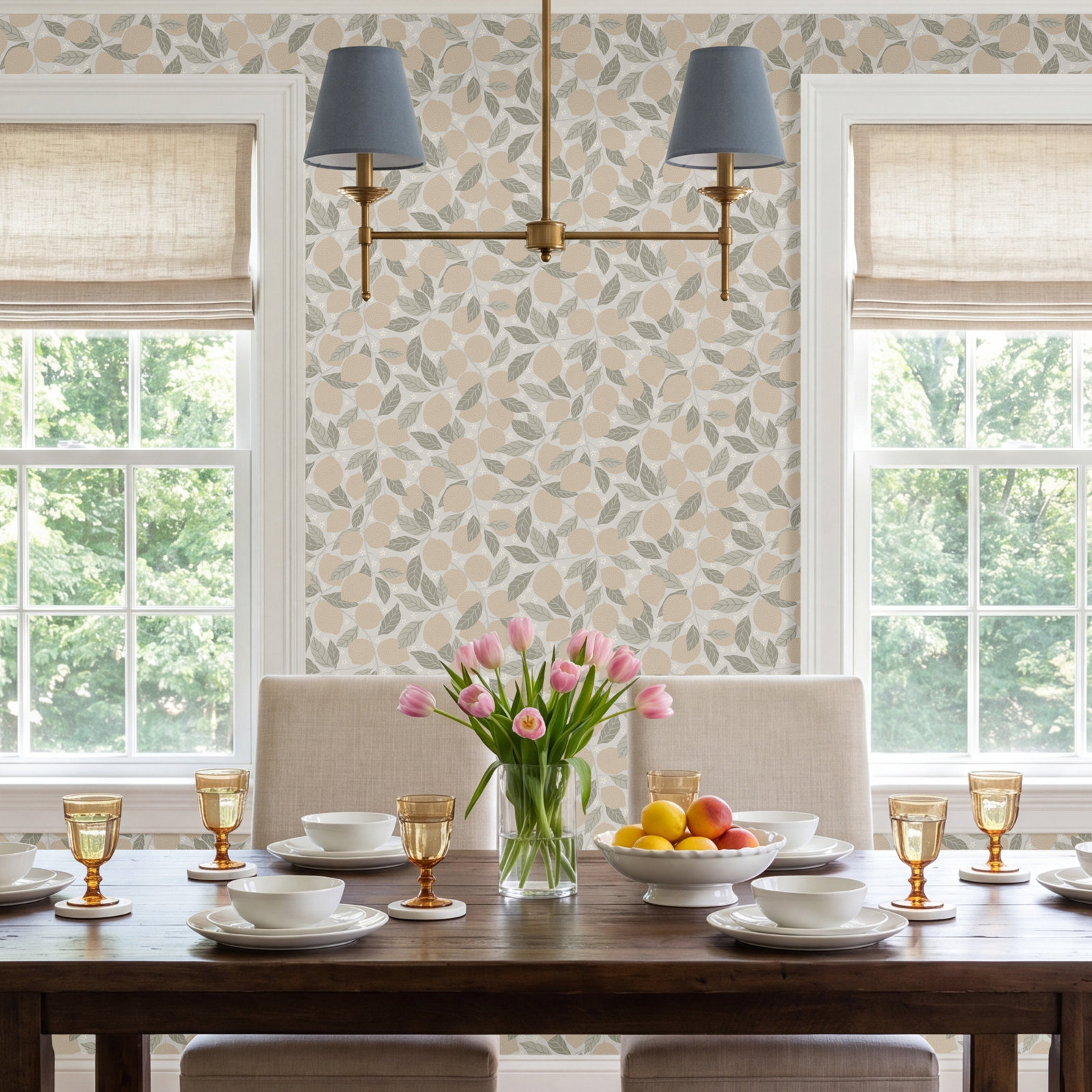 Aina Garden Fruit Wallpaper, Gray