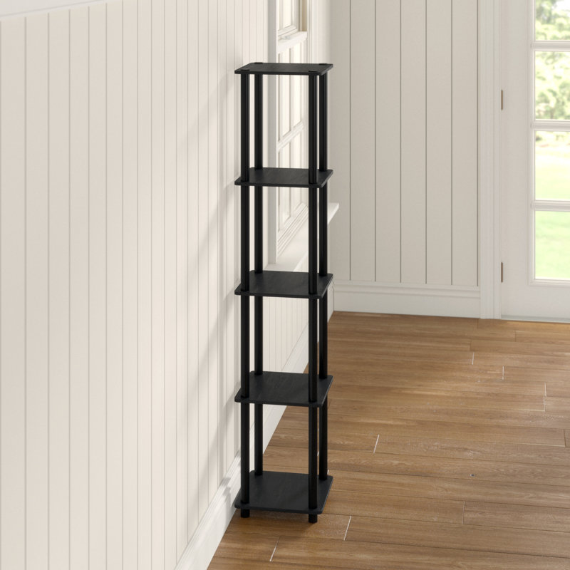 Mandrin 5 Tier Shelving Bookcase, Espresso/Black
