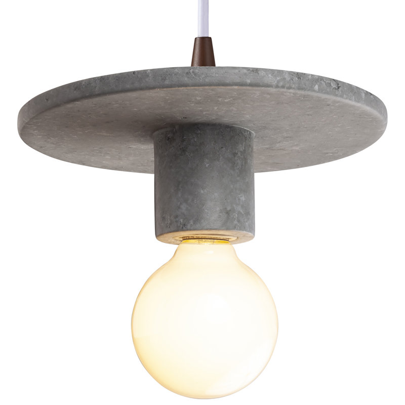 Luminaire suspendu à 1 lumière Leni, Béton, Bronze foncé