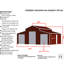 Garage en métal de 42 pi x 30 pi pour la maison et la ferme, acier vieilli, 14 cadres, 26 panneaux, trois portes roulantes, entrée latérale, fenêtre, finition rouille rouge, rangement pour outils de 15 à 20 ans