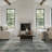 Abstract Modern Machine Washable Brown / Gray Indoor Area Rug with Non-Slip Backing-743079437