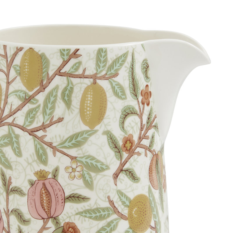 Spode Morris & Co Fruits Jug, 48 Oz - Decorative Botanical Pitcher with Spout & Handle for Water, Juice, Iced Tea, Lemonade & Refreshments, Home & Kitchen Tableware, Dining & Entertaining