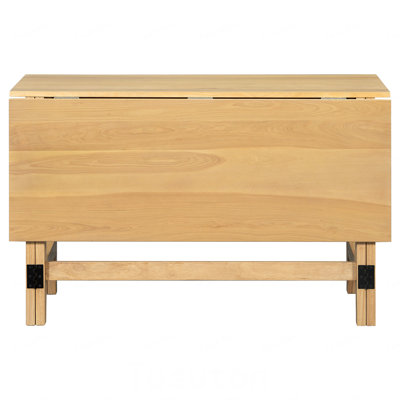 Wood Extendable Dining Table with Drop Leaf for Small Places