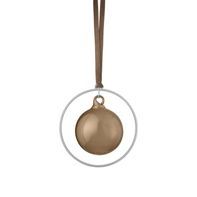 KITAI Glass Ornament with Silver Ring