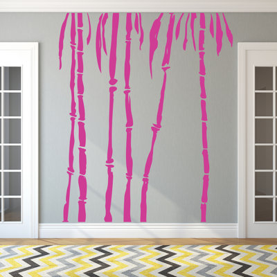 Décalcomanie murale arbres en bambou