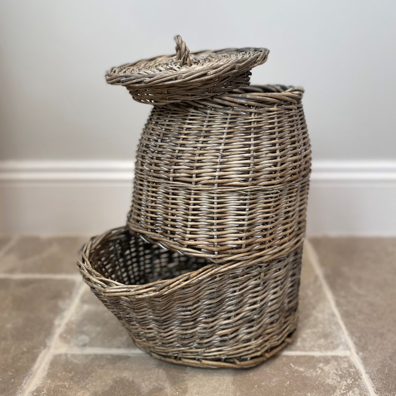Secondo Wood Food Storage Container, Grey Wash