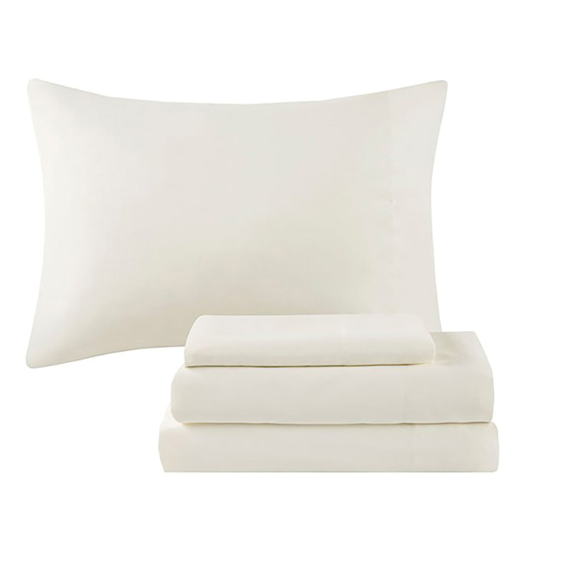 12 Piece Comforter Set With Cotton Bed Sheets Silver