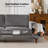 84" Corduory Sofa Upholstered Square Arm Cloud Couch-1221352566