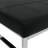 Atlas Modern Chrome and Leather Ottoman-775271181
