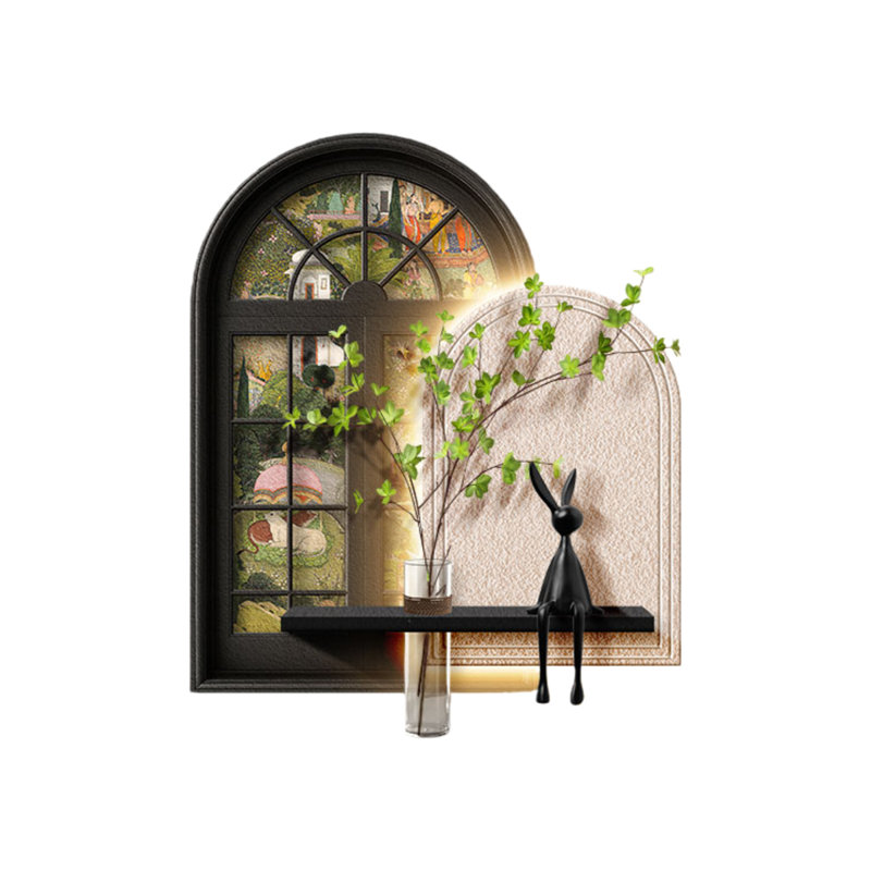 Pot à fleurs hydroponique Mid-Century, H 35,43 po x l 31,5 po x P 1,18 po