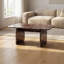 Table basse moderne, plateau et base sculpturale (39,4'' L x 23,6'' P x 16,5'' H)-1432963495