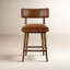 Cardell Swivel Upholstered Stool with Solid Wood Frame-1010372304-1065843549