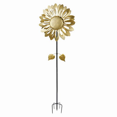 85"H Selasi Sunflower Wind Spinner Garden Stake