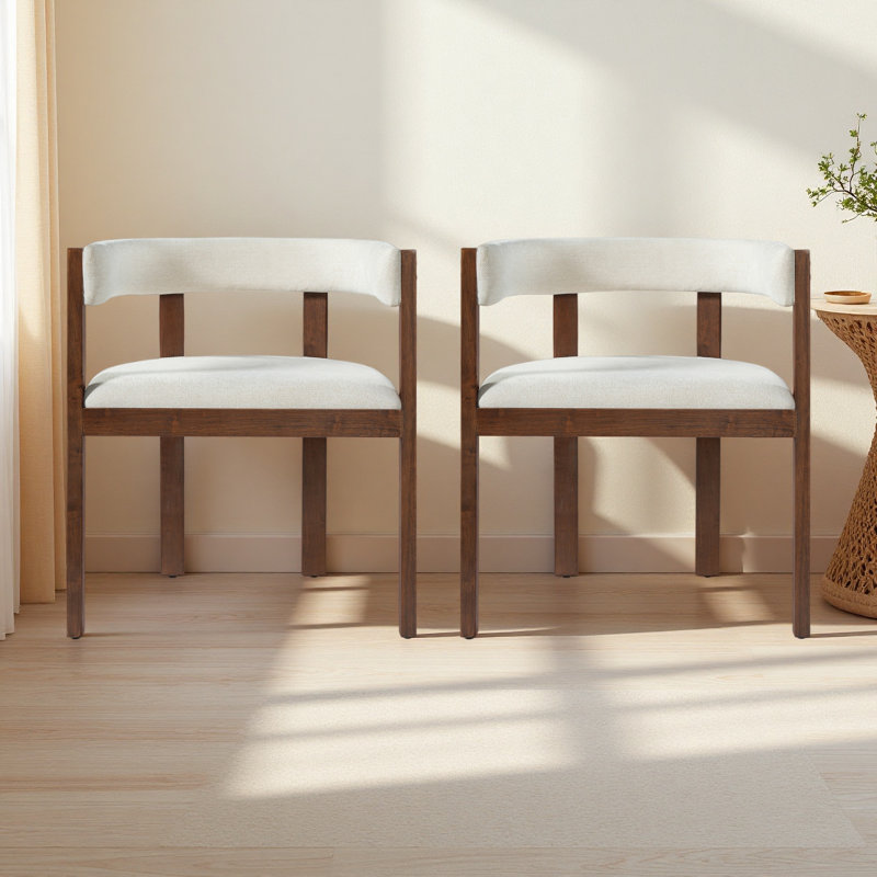 Chaise avec accoudoirs de salle à manger (ensemble de 2), Walnut