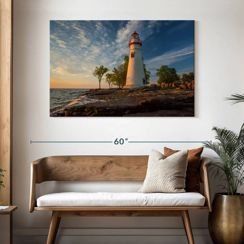 Marblehead Lighthouse Aglow, 32" H x 48" W