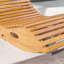 Chaise berçante ergonomique en bois avec siège à lattes Outsunny