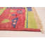 Tapis rouge / jaune / bleu unique en laine noué à la main Panthère des années 2010 de 5 pi 2 po x 8 pi 1 po Panther
