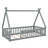 Tent Shaped Floor Bed With Guardrails And Slats-374839911