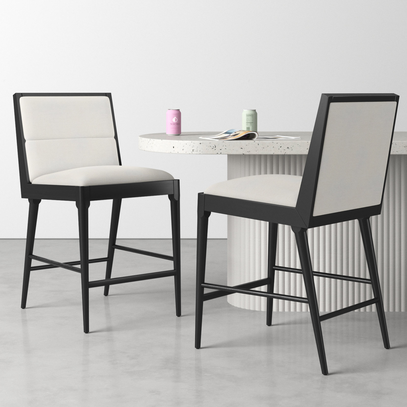 Preston 23" Bar Stool, Black