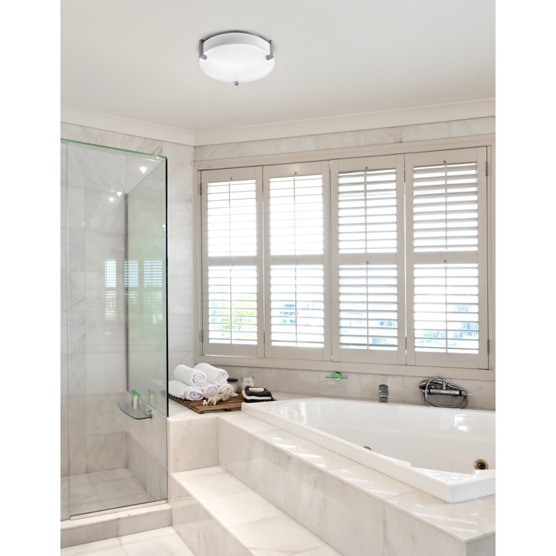 Flush Mount, 3.5'' H x 12'' W x 12'' D, Metallic Bronze