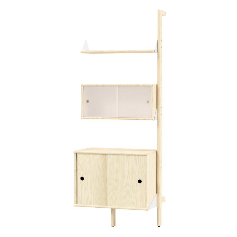 Branch Multi Storage Unit Add-On, White/Blonde