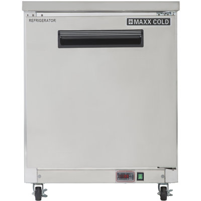 Maxx Cold X-Series Single Door Undercounter Refrigerator, 6.5 cu. ft., in Stainless Steel