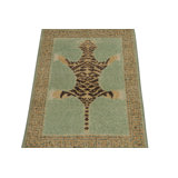 Distressed Homage Hand Knotted Wool Animal Print Area Rug