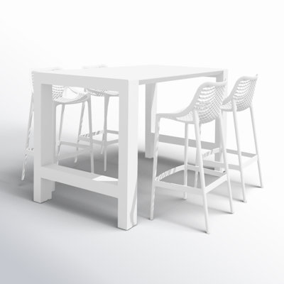 Farrah 4 - Person Patio Dining Set with Extendable Rectangular Table