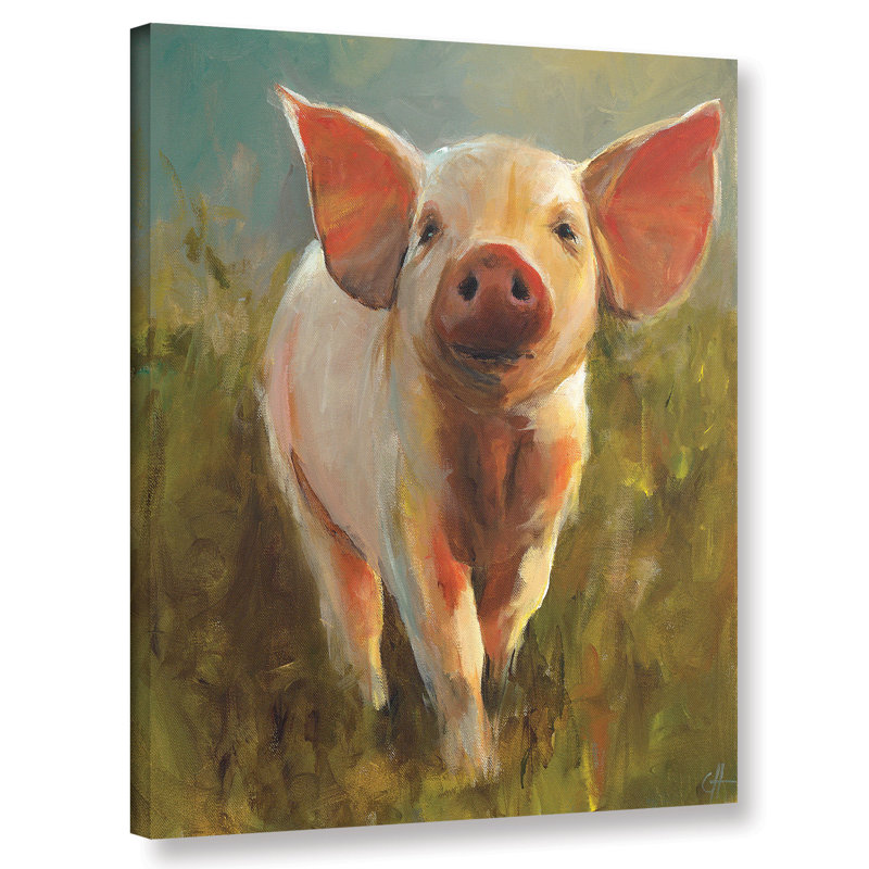 "Morning Pig" par Cari J. Humphry, reproduction sur toile, H 10 po x l 8 po x P 2 po, Toile tendue