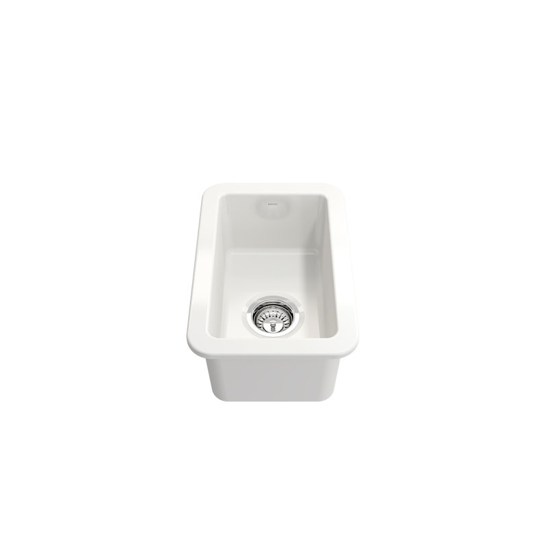 Évier de cuisine à fixation double L 12 po x l 18 po avec accessoires, Blanc