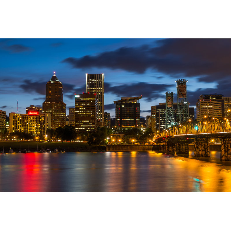 Ghazali Portland Skyline - Wrapped Canvas Print, 51cm H x 76cm W x 3.8cm D
