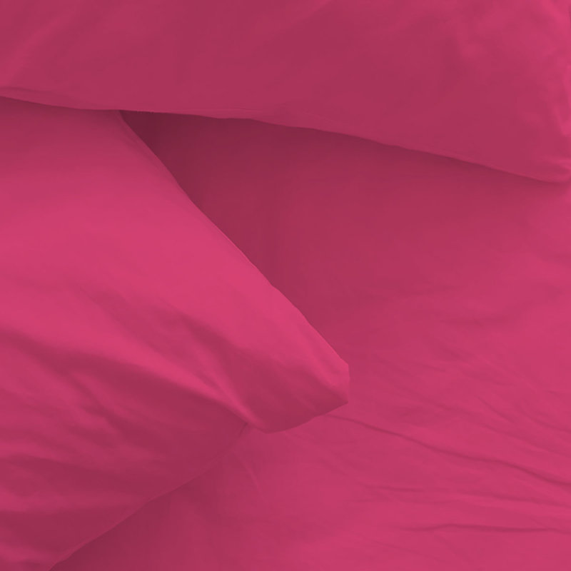 6-Piece Rayon From Bamboo Blend Sheet Set, Queen Sheet Set + 1 Fitted Sheet + 4 Pillowcases, Hot Pink