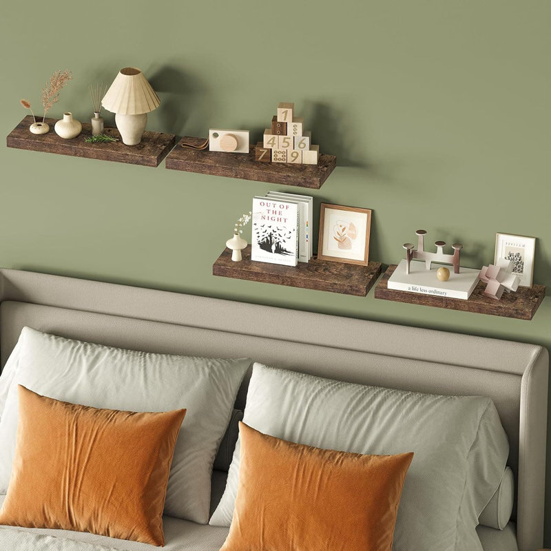 Couser 4 Piece Wood Floating Shelf