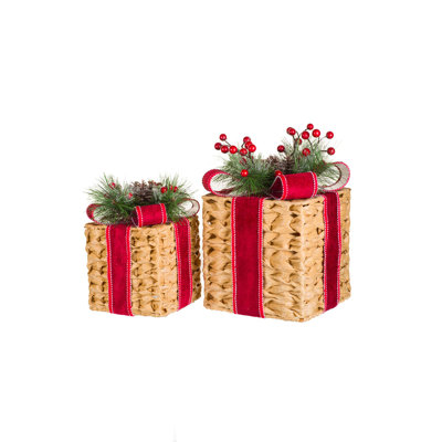 Multi Rattan Presents Accent with Bow
