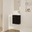 Meuble-lavabo à fermeture en douceur avec lavabo, 16 pouces pour petite salle de bain