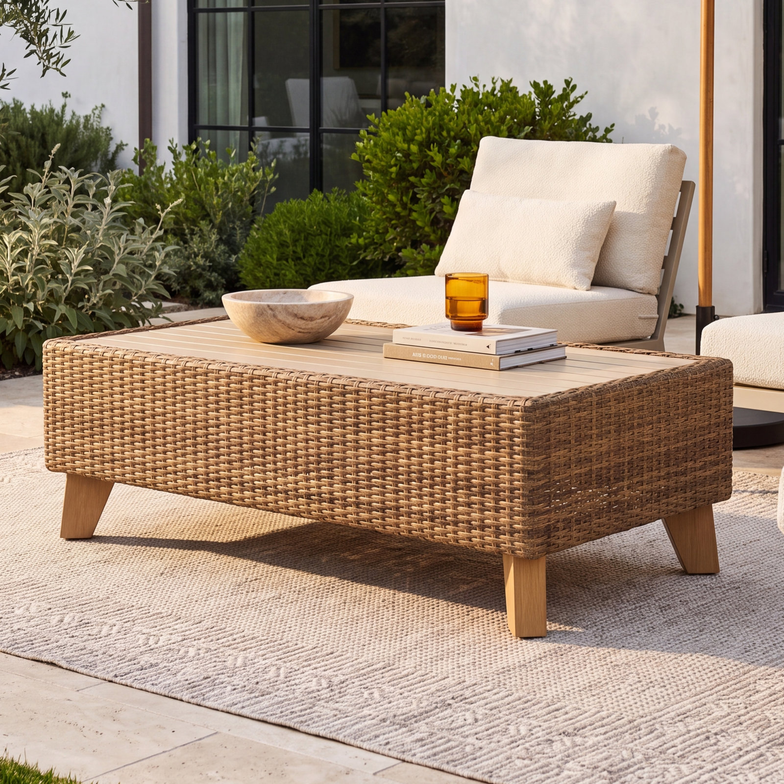 Swifton 27.6 " Patio Table, Natural