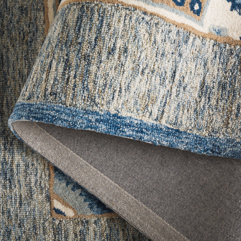 Metro 708 Hand Tufted 80% Wool; 20% Cotton Geometric Rug, Square 6'