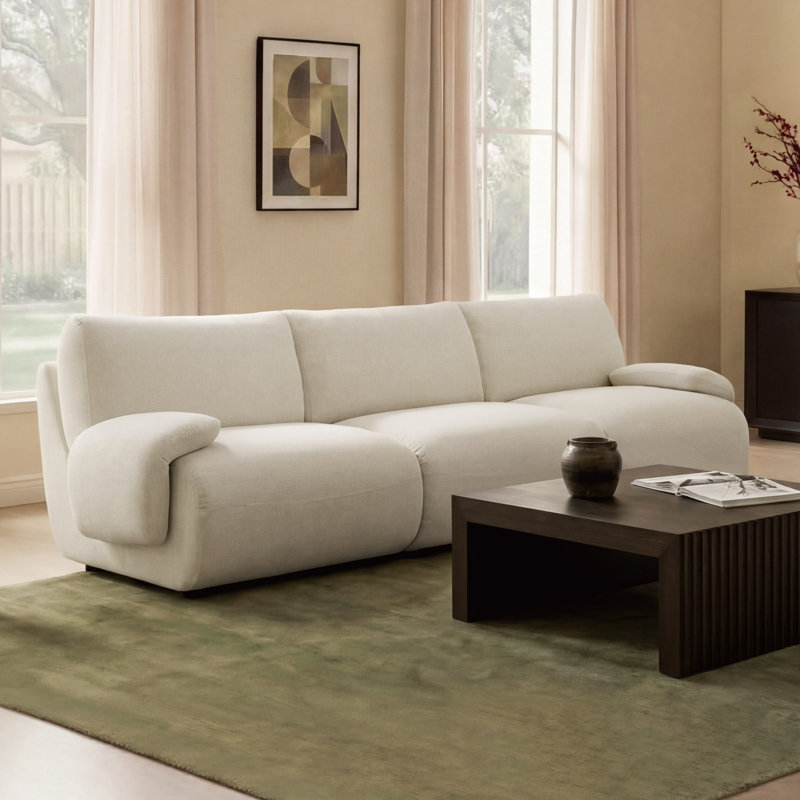  Nita Ashira 3-Piece Modular Upholstered Sofa, Milo