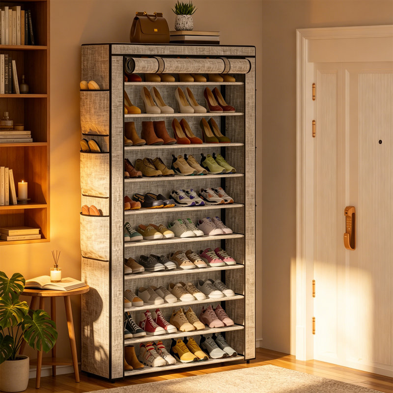 16 Pair Shoe Storage Cabinet