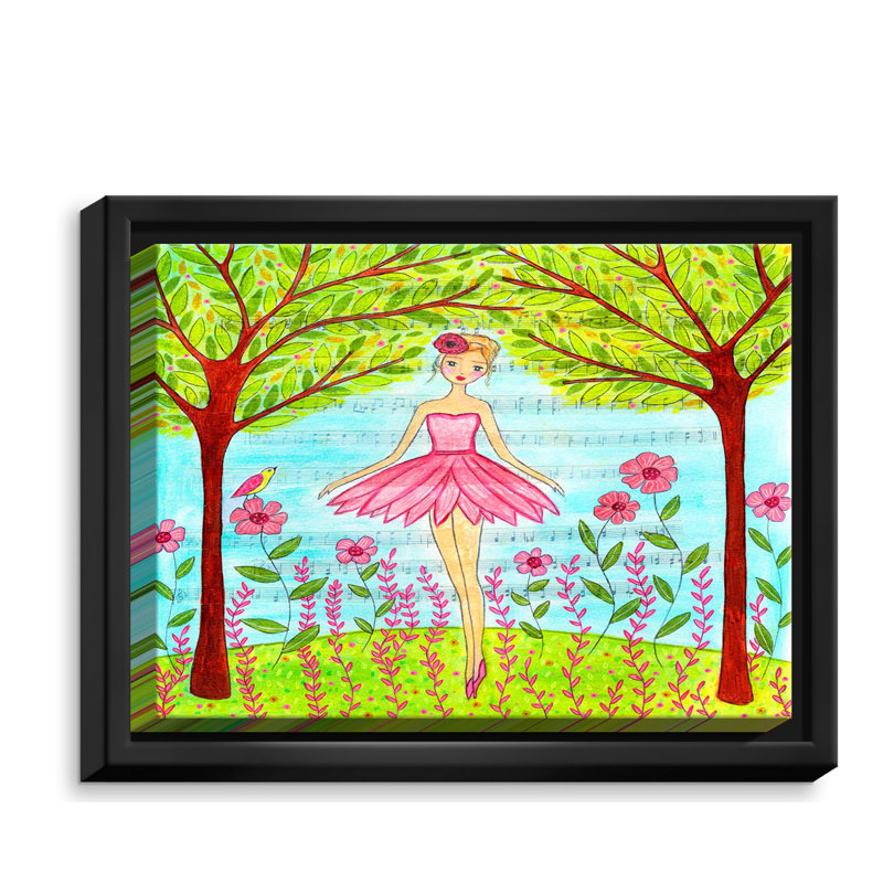 « rose ballerine », impression sur toile, H 20 po x l 16 po x P 1,5 po, Toile tendue