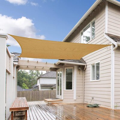 Boshen Patio Awning Garden Pool Sun 13' x 10' Rectangle Shade Sail ...