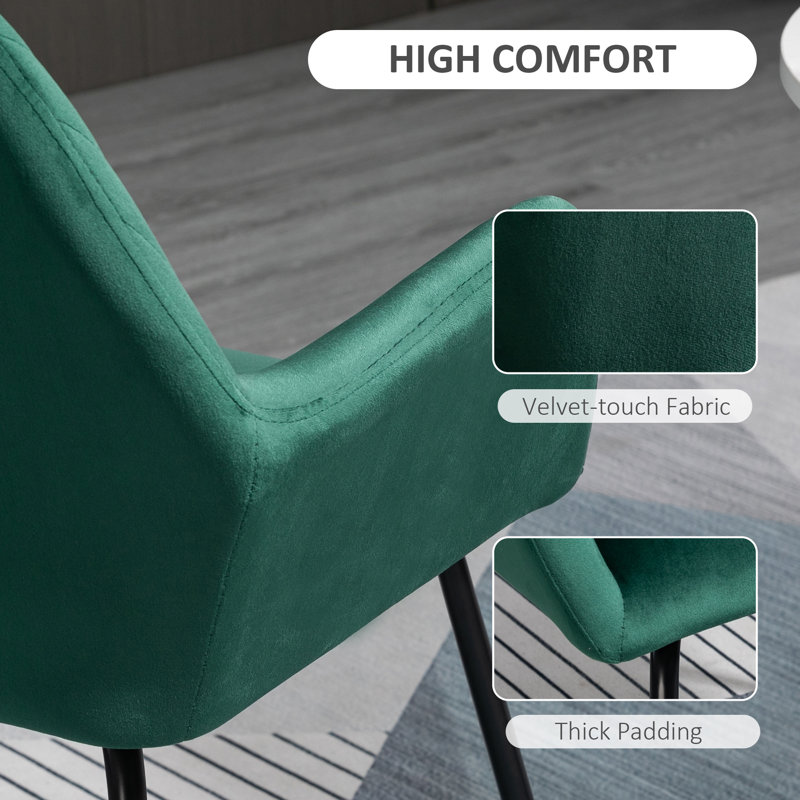 Upholstered Armchair, Green