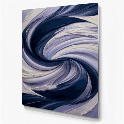 Abstract Landscape 67 Blue Metal Wall Art