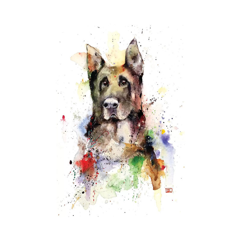 German Shepherd by Dean Crouser - Wrapped Canvas Print, 20.32 cm H x 30.48 cm W