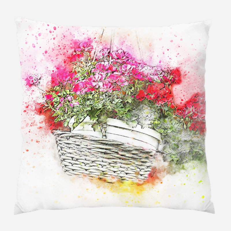 Outdoor Reversible Throw Pillow, Indoor, Microsuede