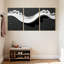 Vague abstraite sur fond noir texturé, ensemble de 3 impressions sur toile-881688225