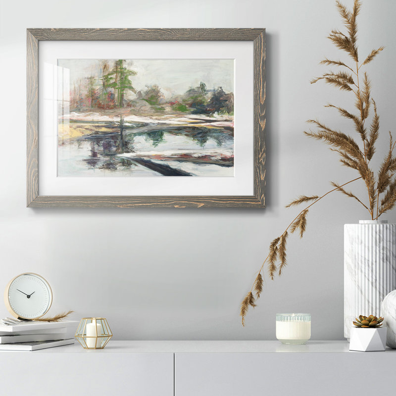 «Quiet Reflection», reproduction sur toile flottante, H 22 po x l 32 po x P 1,5 po, Encadré gris