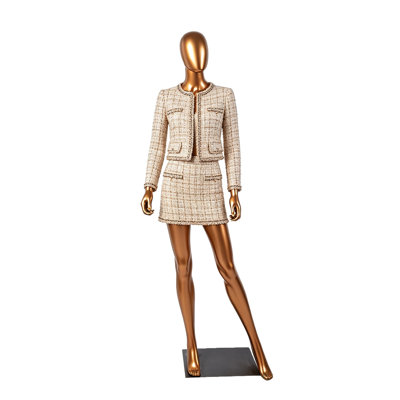 Female Full Body Mannequin, Realistic Male Mannequin with Stand, Adjustable & Detachable Dress Form for Retail Clothing Display, Tailoring, Fashion Shows (Rose Gold)